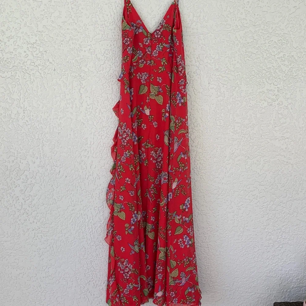 Nanette Lepore Red Floral Maxi Dress size 6 - Picture 7 of 12